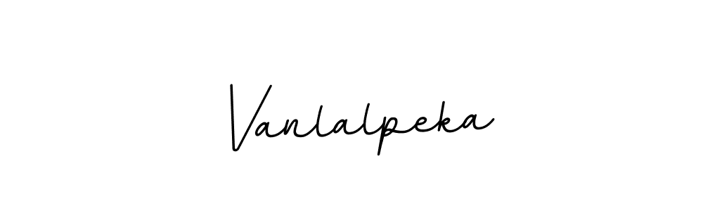 The best way (BallpointsItalic-DORy9) to make a short signature is to pick only two or three words in your name. The name Vanlalpeka include a total of six letters. For converting this name. Vanlalpeka signature style 11 images and pictures png