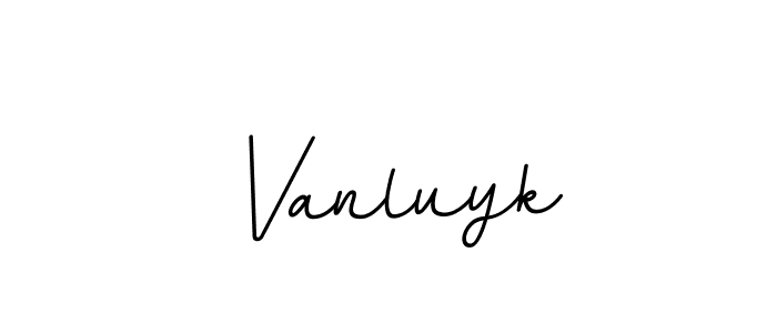 Create a beautiful signature design for name Vanluyk. With this signature (BallpointsItalic-DORy9) fonts, you can make a handwritten signature for free. Vanluyk signature style 11 images and pictures png