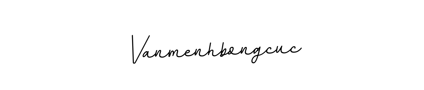 How to make Vanmenhbongcuc name signature. Use BallpointsItalic-DORy9 style for creating short signs online. This is the latest handwritten sign. Vanmenhbongcuc signature style 11 images and pictures png