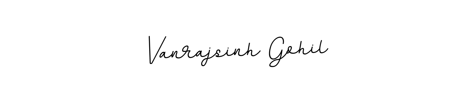 Make a beautiful signature design for name Vanrajsinh Gohil. With this signature (BallpointsItalic-DORy9) style, you can create a handwritten signature for free. Vanrajsinh Gohil signature style 11 images and pictures png