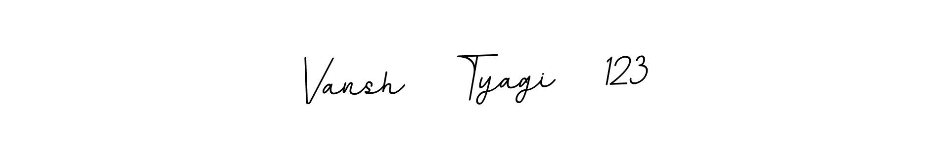 Make a beautiful signature design for name Vansh   Tyagi   123. With this signature (BallpointsItalic-DORy9) style, you can create a handwritten signature for free. Vansh   Tyagi   123 signature style 11 images and pictures png