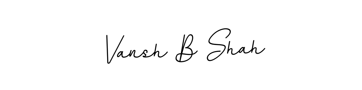 Create a beautiful signature design for name Vansh B Shah. With this signature (BallpointsItalic-DORy9) fonts, you can make a handwritten signature for free. Vansh B Shah signature style 11 images and pictures png