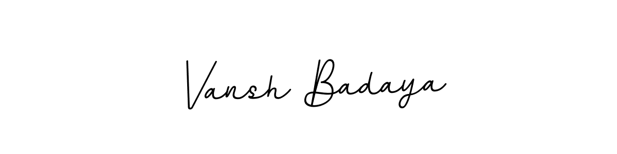 Design your own signature with our free online signature maker. With this signature software, you can create a handwritten (BallpointsItalic-DORy9) signature for name Vansh Badaya. Vansh Badaya signature style 11 images and pictures png