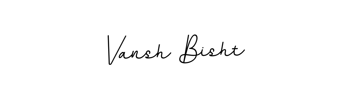 Make a beautiful signature design for name Vansh Bisht. With this signature (BallpointsItalic-DORy9) style, you can create a handwritten signature for free. Vansh Bisht signature style 11 images and pictures png