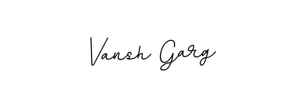 Use a signature maker to create a handwritten signature online. With this signature software, you can design (BallpointsItalic-DORy9) your own signature for name Vansh Garg. Vansh Garg signature style 11 images and pictures png