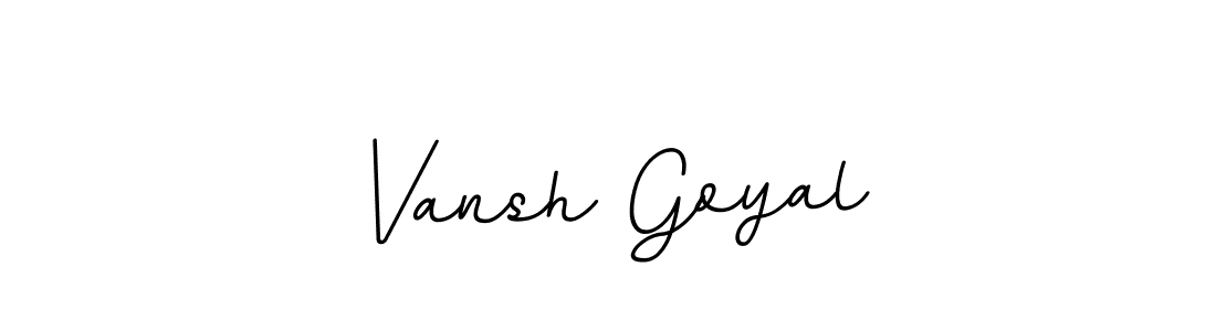 How to make Vansh Goyal name signature. Use BallpointsItalic-DORy9 style for creating short signs online. This is the latest handwritten sign. Vansh Goyal signature style 11 images and pictures png