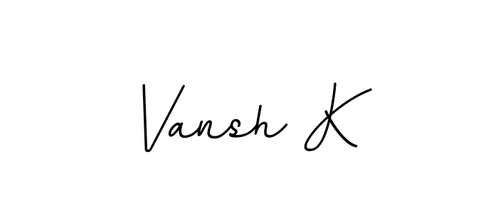 if you are searching for the best signature style for your name Vansh K. so please give up your signature search. here we have designed multiple signature styles  using BallpointsItalic-DORy9. Vansh K signature style 11 images and pictures png