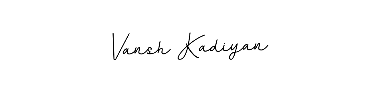 Use a signature maker to create a handwritten signature online. With this signature software, you can design (BallpointsItalic-DORy9) your own signature for name Vansh Kadiyan. Vansh Kadiyan signature style 11 images and pictures png