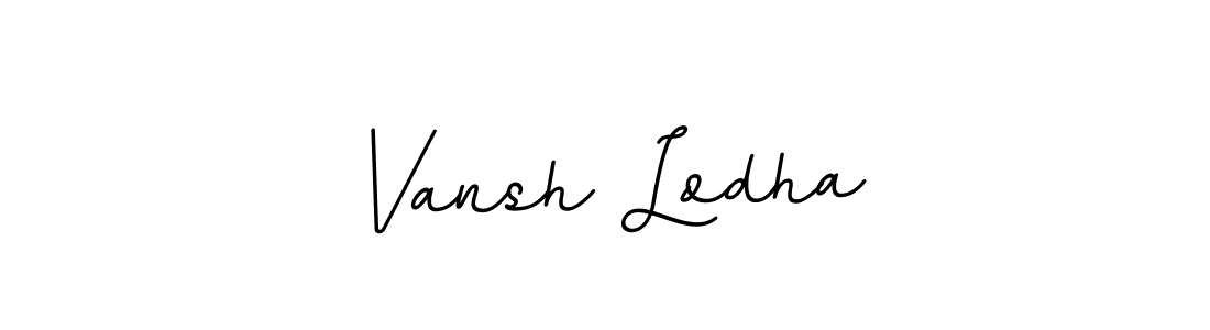 Use a signature maker to create a handwritten signature online. With this signature software, you can design (BallpointsItalic-DORy9) your own signature for name Vansh Lodha. Vansh Lodha signature style 11 images and pictures png