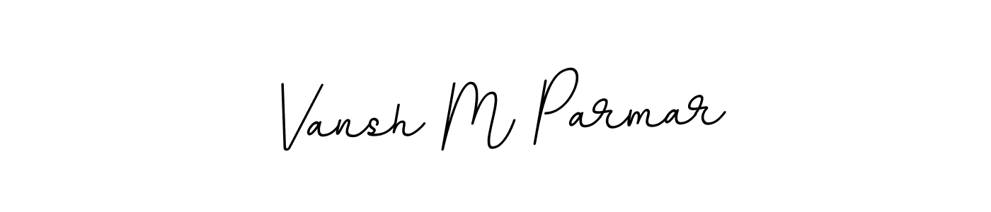 Vansh M Parmar stylish signature style. Best Handwritten Sign (BallpointsItalic-DORy9) for my name. Handwritten Signature Collection Ideas for my name Vansh M Parmar. Vansh M Parmar signature style 11 images and pictures png