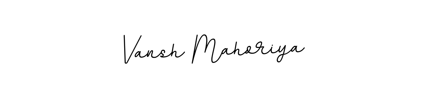 Design your own signature with our free online signature maker. With this signature software, you can create a handwritten (BallpointsItalic-DORy9) signature for name Vansh Mahoriya. Vansh Mahoriya signature style 11 images and pictures png