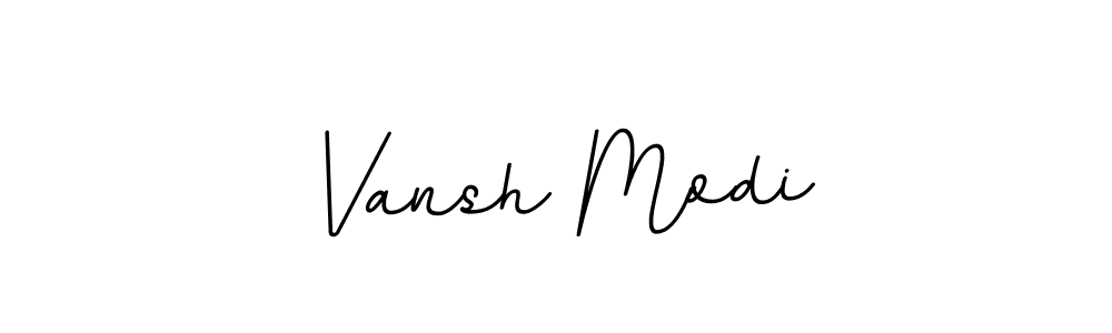 Design your own signature with our free online signature maker. With this signature software, you can create a handwritten (BallpointsItalic-DORy9) signature for name Vansh Modi. Vansh Modi signature style 11 images and pictures png