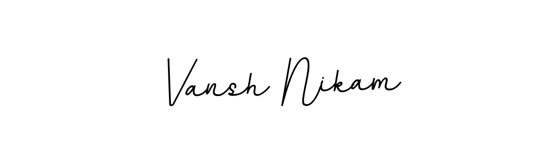 It looks lik you need a new signature style for name Vansh Nikam. Design unique handwritten (BallpointsItalic-DORy9) signature with our free signature maker in just a few clicks. Vansh Nikam signature style 11 images and pictures png