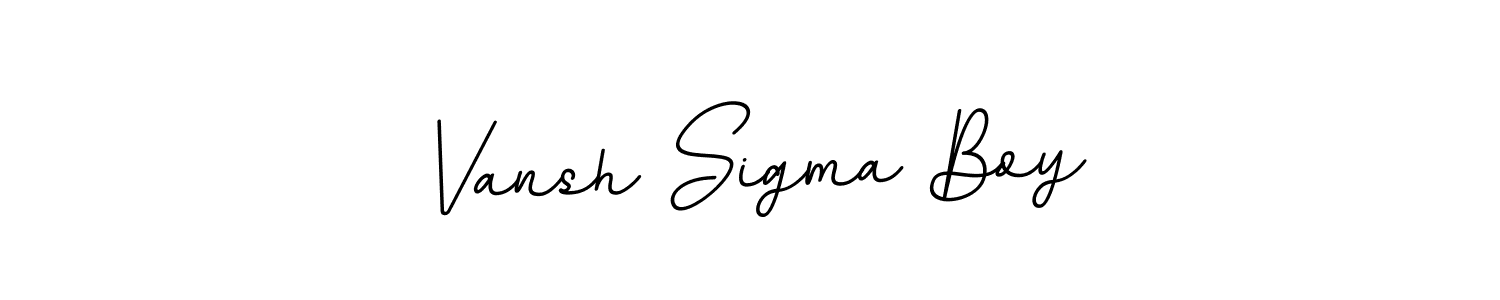 Use a signature maker to create a handwritten signature online. With this signature software, you can design (BallpointsItalic-DORy9) your own signature for name Vansh Sigma Boy. Vansh Sigma Boy signature style 11 images and pictures png