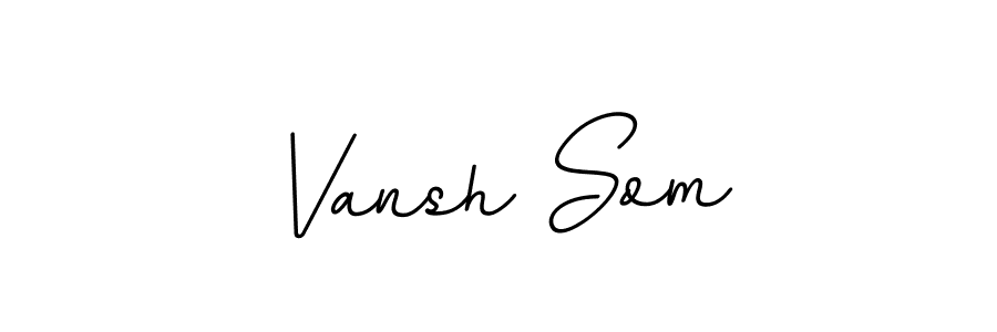 Use a signature maker to create a handwritten signature online. With this signature software, you can design (BallpointsItalic-DORy9) your own signature for name Vansh Som. Vansh Som signature style 11 images and pictures png