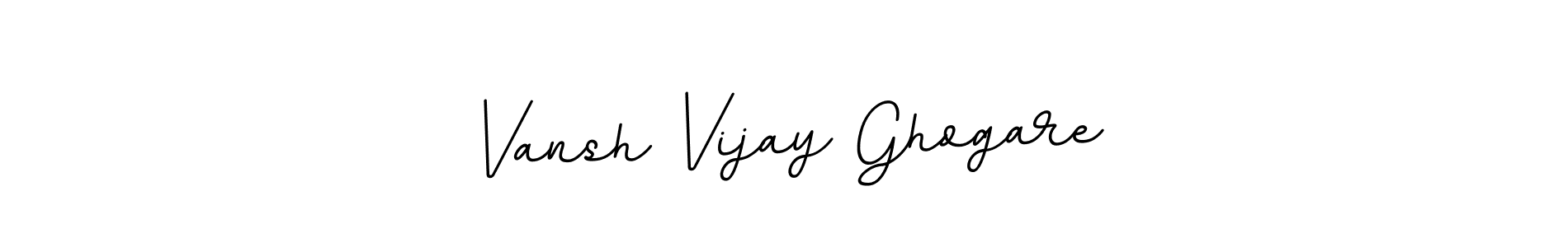 This is the best signature style for the Vansh Vijay Ghogare name. Also you like these signature font (BallpointsItalic-DORy9). Mix name signature. Vansh Vijay Ghogare signature style 11 images and pictures png