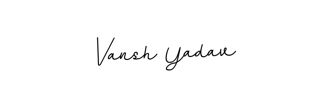 Create a beautiful signature design for name Vansh Yadav. With this signature (BallpointsItalic-DORy9) fonts, you can make a handwritten signature for free. Vansh Yadav signature style 11 images and pictures png