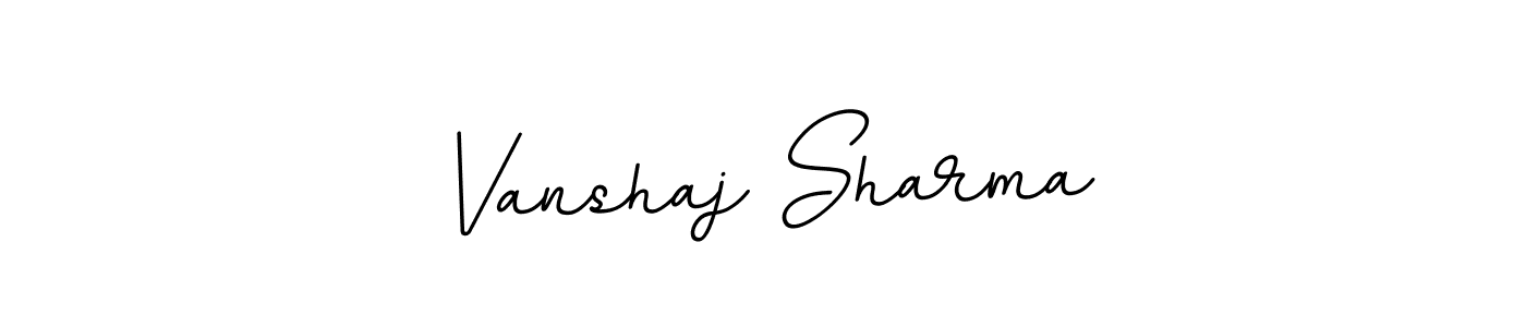 How to make Vanshaj Sharma name signature. Use BallpointsItalic-DORy9 style for creating short signs online. This is the latest handwritten sign. Vanshaj Sharma signature style 11 images and pictures png