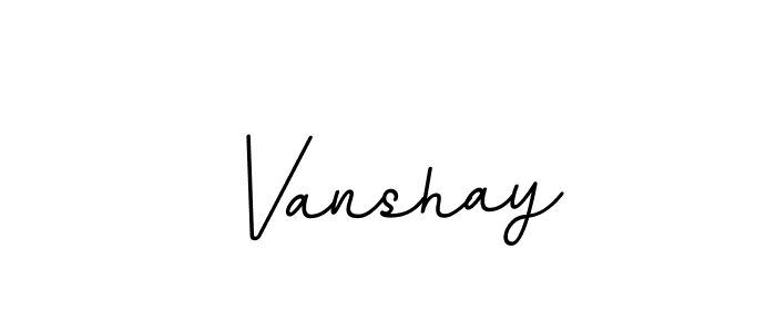 Make a beautiful signature design for name Vanshay. With this signature (BallpointsItalic-DORy9) style, you can create a handwritten signature for free. Vanshay signature style 11 images and pictures png