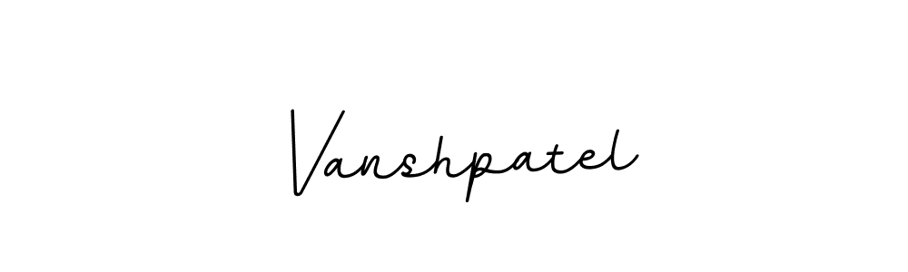 Vanshpatel stylish signature style. Best Handwritten Sign (BallpointsItalic-DORy9) for my name. Handwritten Signature Collection Ideas for my name Vanshpatel. Vanshpatel signature style 11 images and pictures png