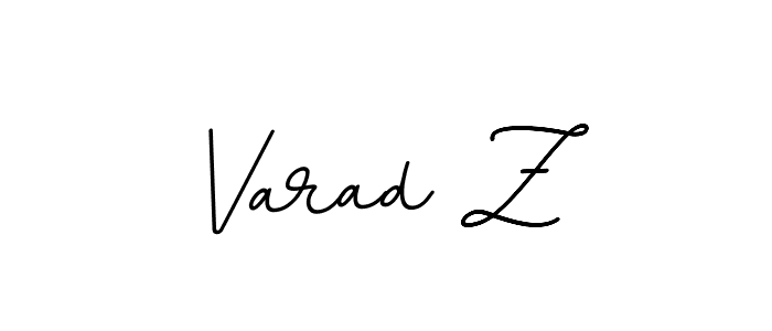 How to make Varad Z name signature. Use BallpointsItalic-DORy9 style for creating short signs online. This is the latest handwritten sign. Varad Z signature style 11 images and pictures png