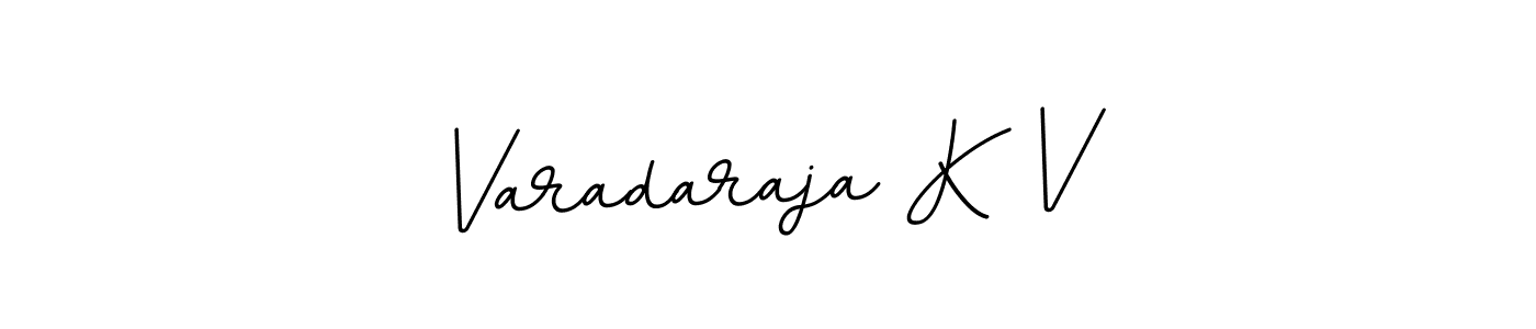 Design your own signature with our free online signature maker. With this signature software, you can create a handwritten (BallpointsItalic-DORy9) signature for name Varadaraja K V. Varadaraja K V signature style 11 images and pictures png