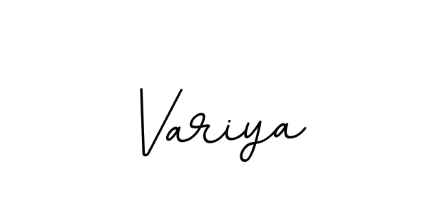 Create a beautiful signature design for name Variya. With this signature (BallpointsItalic-DORy9) fonts, you can make a handwritten signature for free. Variya signature style 11 images and pictures png