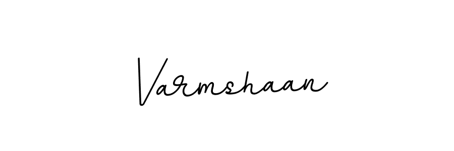 How to make Varmshaan name signature. Use BallpointsItalic-DORy9 style for creating short signs online. This is the latest handwritten sign. Varmshaan signature style 11 images and pictures png
