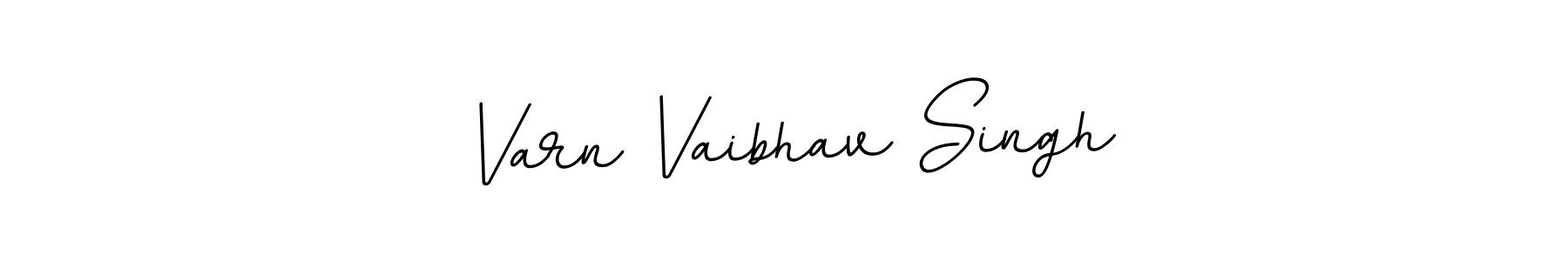 Make a beautiful signature design for name Varn Vaibhav Singh. With this signature (BallpointsItalic-DORy9) style, you can create a handwritten signature for free. Varn Vaibhav Singh signature style 11 images and pictures png