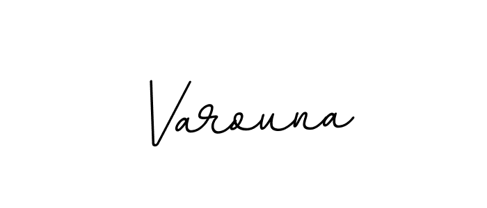 Use a signature maker to create a handwritten signature online. With this signature software, you can design (BallpointsItalic-DORy9) your own signature for name Varouna. Varouna signature style 11 images and pictures png