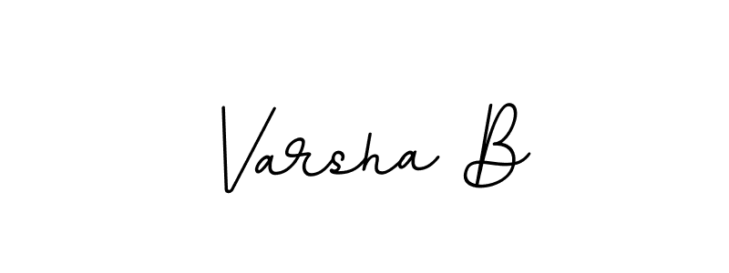 The best way (BallpointsItalic-DORy9) to make a short signature is to pick only two or three words in your name. The name Varsha B include a total of six letters. For converting this name. Varsha B signature style 11 images and pictures png