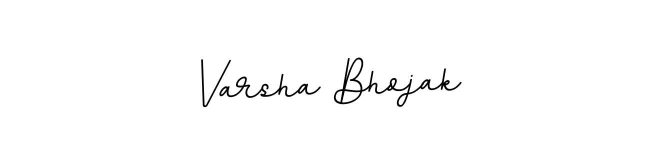 You should practise on your own different ways (BallpointsItalic-DORy9) to write your name (Varsha Bhojak) in signature. don't let someone else do it for you. Varsha Bhojak signature style 11 images and pictures png