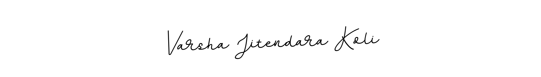 Design your own signature with our free online signature maker. With this signature software, you can create a handwritten (BallpointsItalic-DORy9) signature for name Varsha Jitendara Koli. Varsha Jitendara Koli signature style 11 images and pictures png