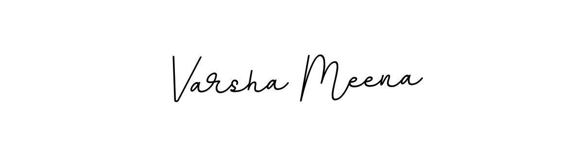 Create a beautiful signature design for name Varsha Meena. With this signature (BallpointsItalic-DORy9) fonts, you can make a handwritten signature for free. Varsha Meena signature style 11 images and pictures png