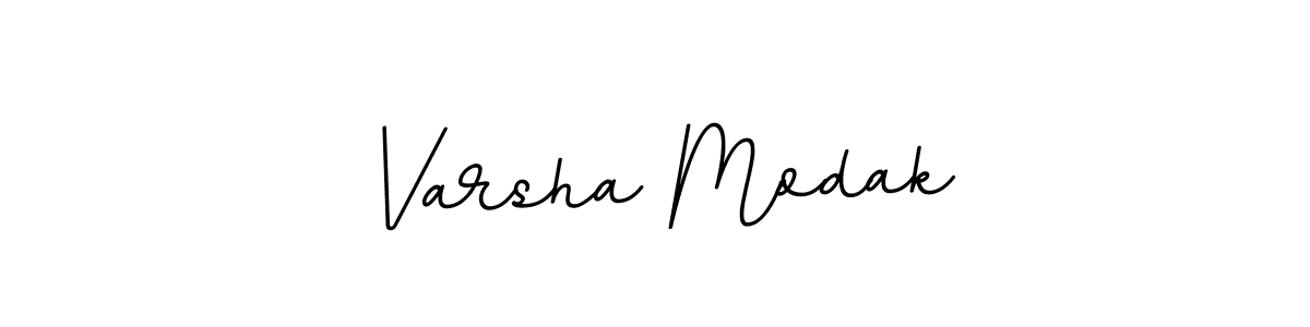 Design your own signature with our free online signature maker. With this signature software, you can create a handwritten (BallpointsItalic-DORy9) signature for name Varsha Modak. Varsha Modak signature style 11 images and pictures png