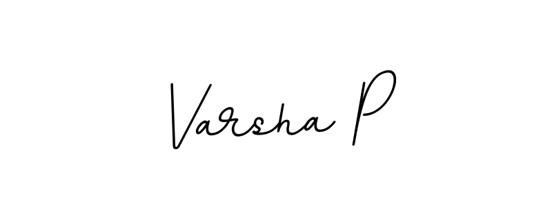 Design your own signature with our free online signature maker. With this signature software, you can create a handwritten (BallpointsItalic-DORy9) signature for name Varsha P. Varsha P signature style 11 images and pictures png