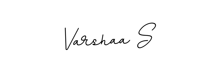 How to make Varshaa S name signature. Use BallpointsItalic-DORy9 style for creating short signs online. This is the latest handwritten sign. Varshaa S signature style 11 images and pictures png