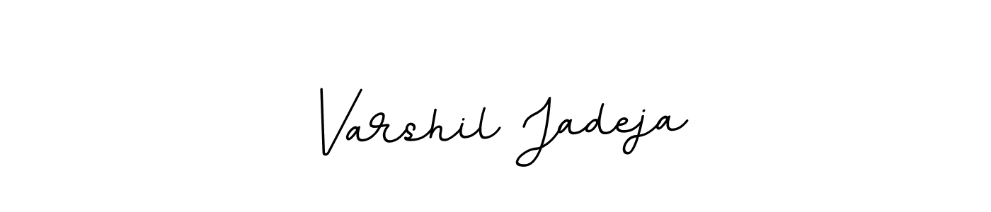 Use a signature maker to create a handwritten signature online. With this signature software, you can design (BallpointsItalic-DORy9) your own signature for name Varshil Jadeja. Varshil Jadeja signature style 11 images and pictures png