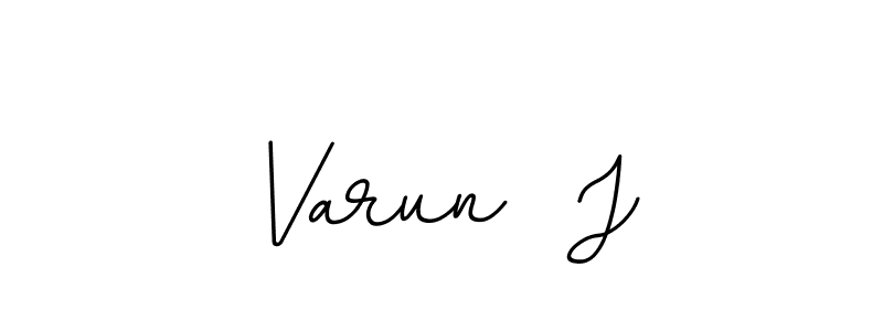 Use a signature maker to create a handwritten signature online. With this signature software, you can design (BallpointsItalic-DORy9) your own signature for name Varun  J. Varun  J signature style 11 images and pictures png