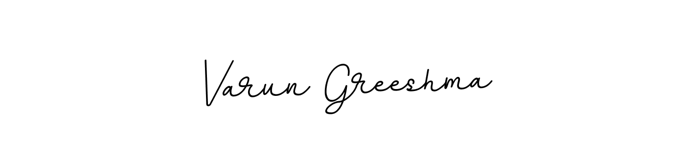 The best way (BallpointsItalic-DORy9) to make a short signature is to pick only two or three words in your name. The name Varun Greeshma include a total of six letters. For converting this name. Varun Greeshma signature style 11 images and pictures png