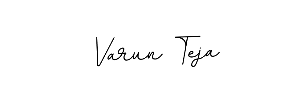 How to make Varun Teja name signature. Use BallpointsItalic-DORy9 style for creating short signs online. This is the latest handwritten sign. Varun Teja signature style 11 images and pictures png