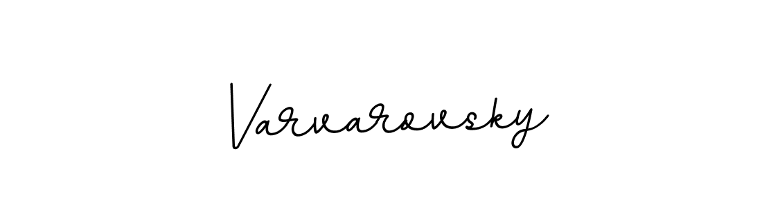 Use a signature maker to create a handwritten signature online. With this signature software, you can design (BallpointsItalic-DORy9) your own signature for name Varvarovsky. Varvarovsky signature style 11 images and pictures png