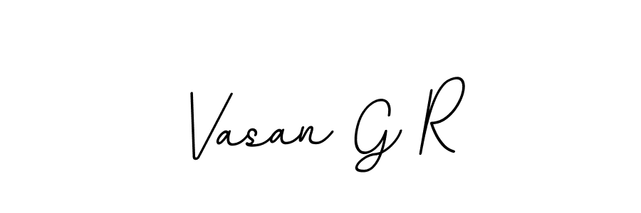 Make a beautiful signature design for name Vasan G R. With this signature (BallpointsItalic-DORy9) style, you can create a handwritten signature for free. Vasan G R signature style 11 images and pictures png