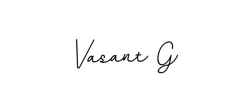 Make a beautiful signature design for name Vasant G. With this signature (BallpointsItalic-DORy9) style, you can create a handwritten signature for free. Vasant G signature style 11 images and pictures png