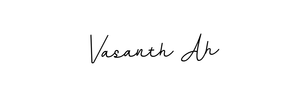 Create a beautiful signature design for name Vasanth Ah. With this signature (BallpointsItalic-DORy9) fonts, you can make a handwritten signature for free. Vasanth Ah signature style 11 images and pictures png