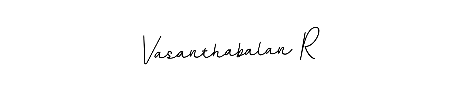 The best way (BallpointsItalic-DORy9) to make a short signature is to pick only two or three words in your name. The name Vasanthabalan R include a total of six letters. For converting this name. Vasanthabalan R signature style 11 images and pictures png