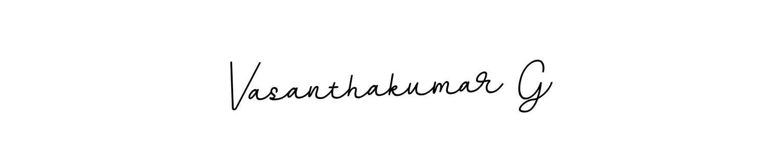 Make a beautiful signature design for name Vasanthakumar G. With this signature (BallpointsItalic-DORy9) style, you can create a handwritten signature for free. Vasanthakumar G signature style 11 images and pictures png