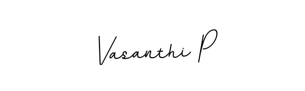 Create a beautiful signature design for name Vasanthi P. With this signature (BallpointsItalic-DORy9) fonts, you can make a handwritten signature for free. Vasanthi P signature style 11 images and pictures png