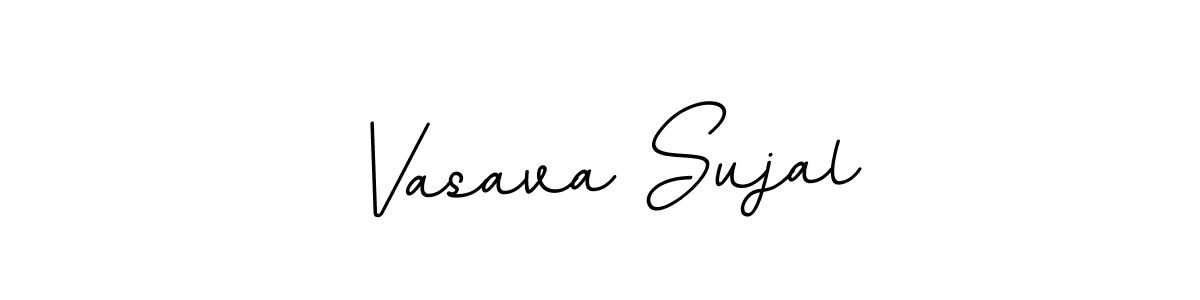 You should practise on your own different ways (BallpointsItalic-DORy9) to write your name (Vasava Sujal) in signature. don't let someone else do it for you. Vasava Sujal signature style 11 images and pictures png