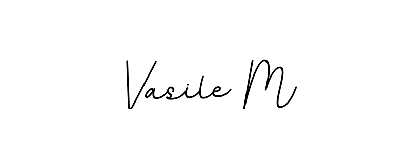 Create a beautiful signature design for name Vasile M. With this signature (BallpointsItalic-DORy9) fonts, you can make a handwritten signature for free. Vasile M signature style 11 images and pictures png